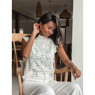 Blouse à motifs Otilya - Ecru