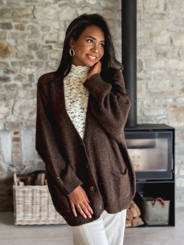 Gilet Ilanna - Chocolat