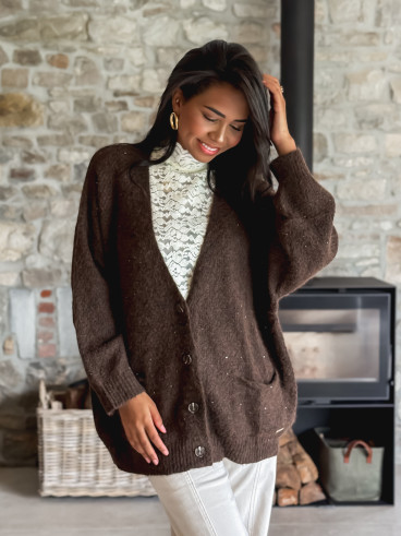 Gilet Ilanna - Chocolat