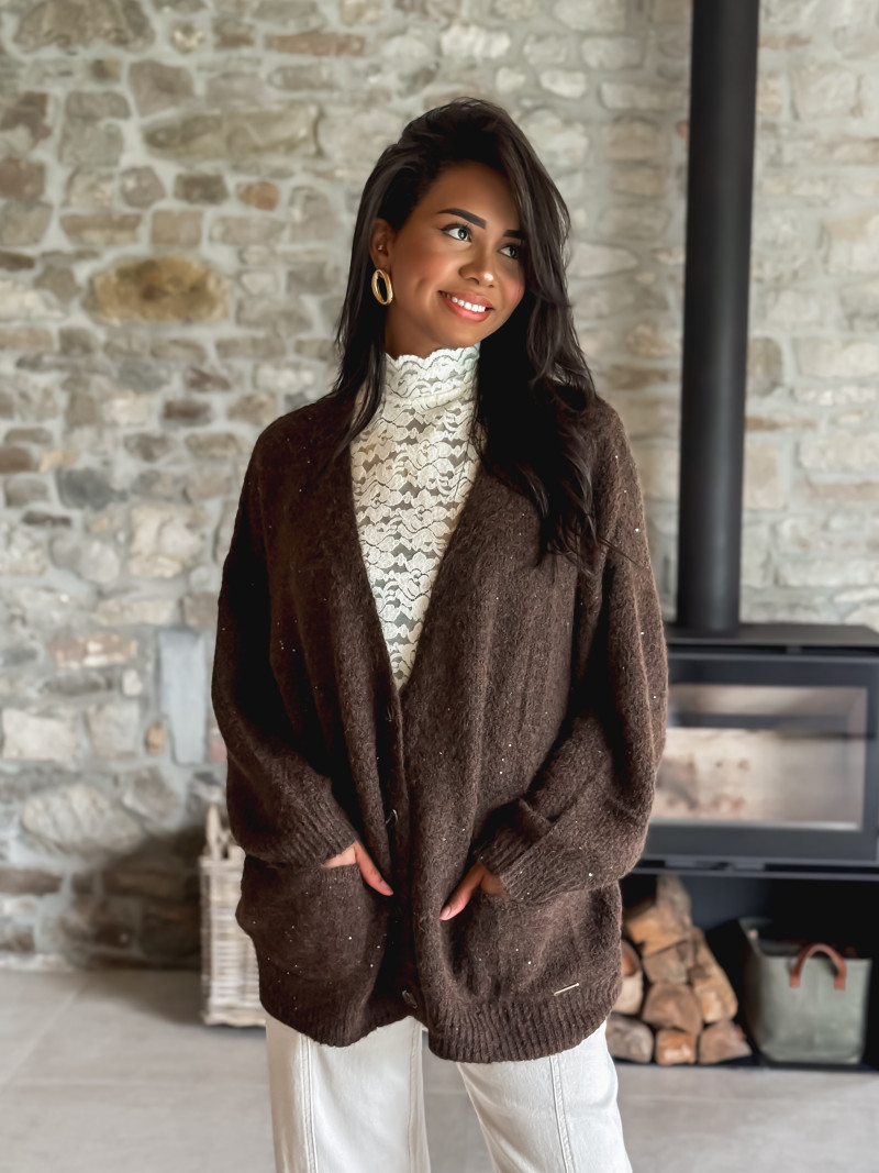 Gilet Ilanna - Chocolat
