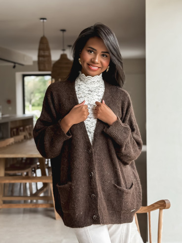 Gilet Ilanna - Chocolat