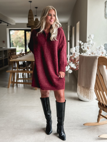 Robe pull Oriane - Bordeaux