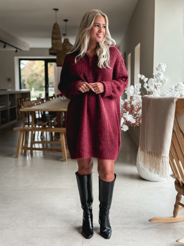 Robe pull Oriane - Bordeaux