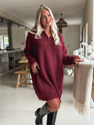 Robe pull Oriane - Bordeaux