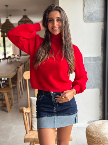 Pull col roulé Eliana - Rouge Pull col roulé Eliana - Rouge