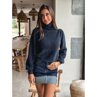 Jupe courte en jeans Noor - Bleu Foncé