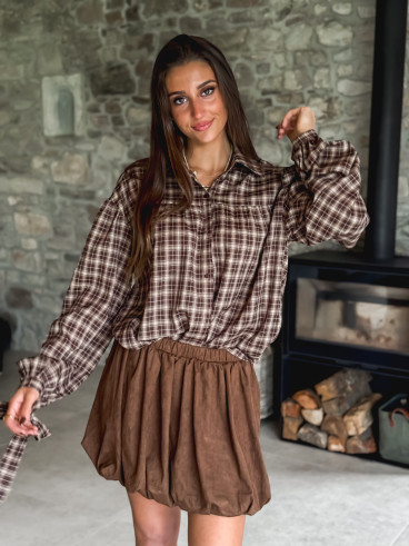 Chemise à carreaux Thalassa - Chocolat