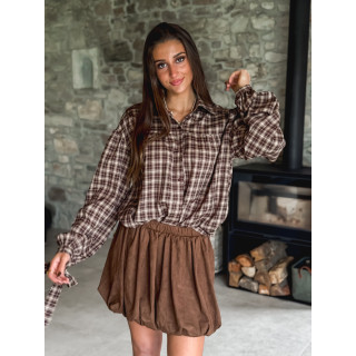 Chemise à carreaux Thalassa - Chocolat