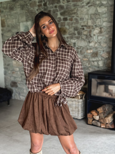 Chemise à carreaux Thalassa - Chocolat