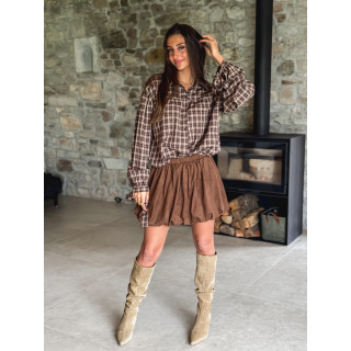 Chemise à carreaux Thalassa - Chocolat
