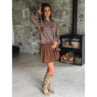 Chemise à carreaux Thalassa - Chocolat