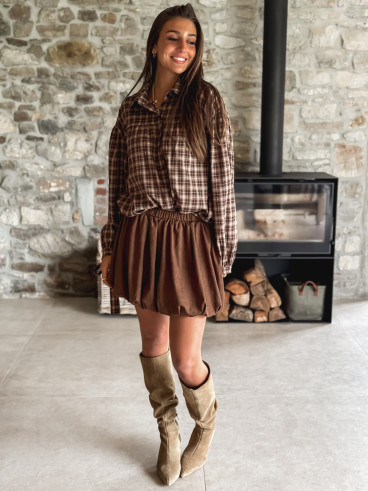 Chemise à carreaux Thalassa - Chocolat