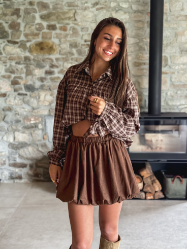 Chemise à carreaux Thalassa - Chocolat