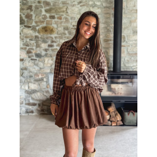 Chemise à carreaux Thalassa - Chocolat