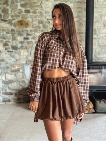 Chemise à carreaux Thalassa - Chocolat