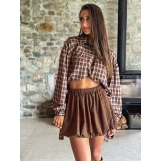 Chemise à carreaux Thalassa - Chocolat