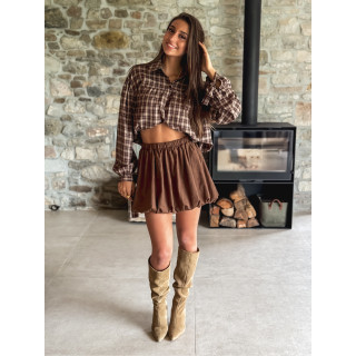 Chemise à carreaux Thalassa - Chocolat