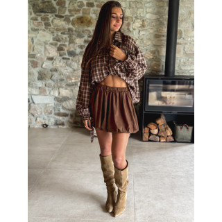 Chemise à carreaux Thalassa - Chocolat