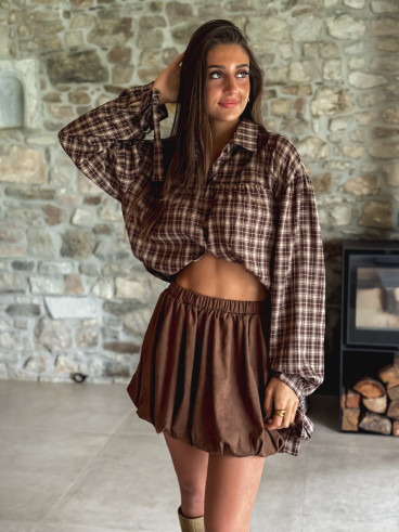 Chemise à carreaux Thalassa - Chocolat