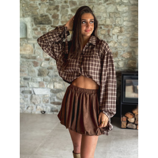 Chemise à carreaux Thalassa - Chocolat