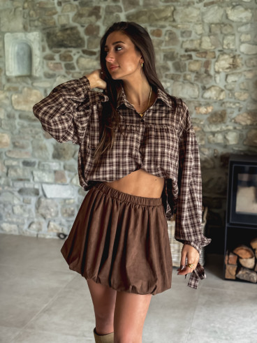 Chemise à carreaux Thalassa - Chocolat