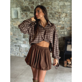Chemise à carreaux Thalassa - Chocolat