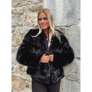 Veste en fausse fourrure Régina - Noir