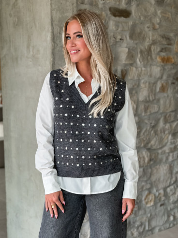 Pull sans manches Elsa - Gris