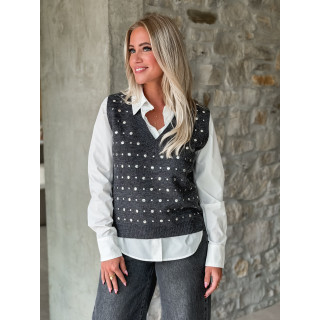 Pull sans manches Elsa - Gris