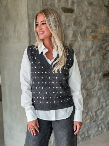 Pull sans manches Elsa - Gris