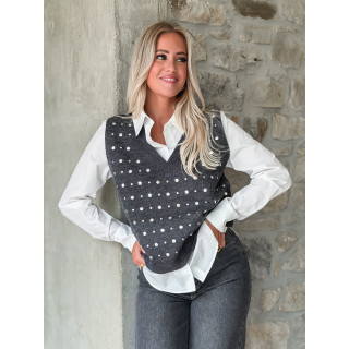 Pull sans manches Elsa - Gris