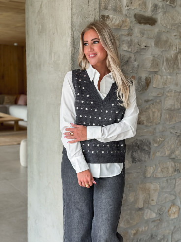 Pull sans manches Elsa - Gris
