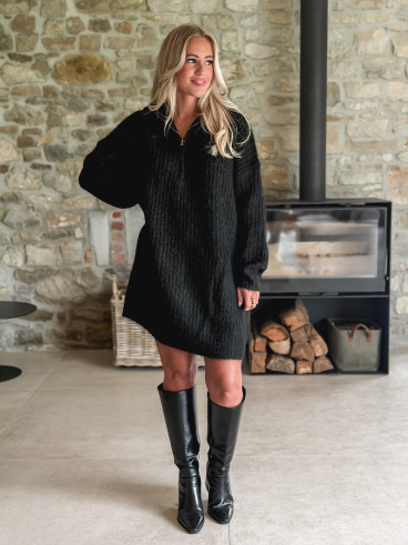 Robe pull Oriane - Noir