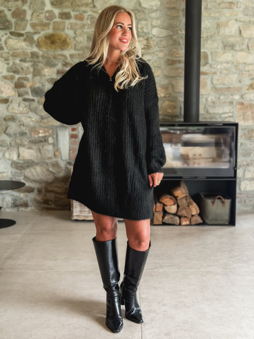 Robe pull Oriane - Noir
