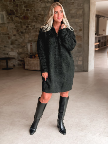 Robe pull Oriane - Noir