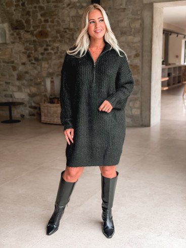 Robe pull Oriane - Noir