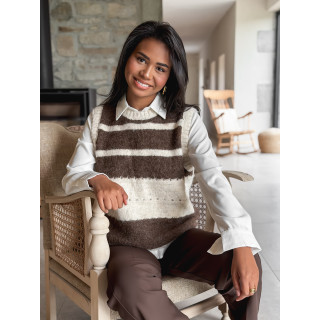 Pull sans manches Myrliane - Beige/Chocolat