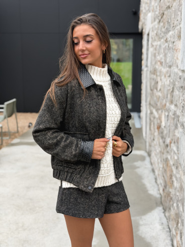 Short à motifs Vérania - Noir