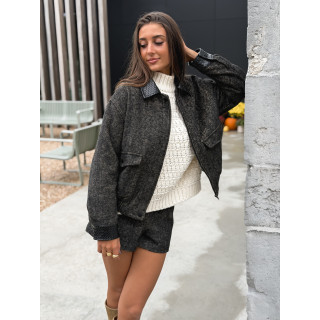 Short à motifs Vérania - Noir