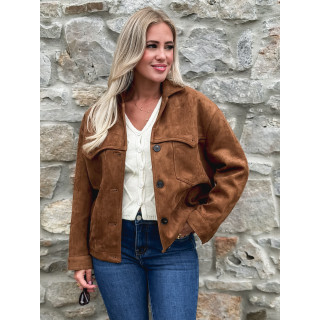 Veste en suédine Valeska - Camel