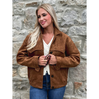 Veste en suédine Valeska - Camel