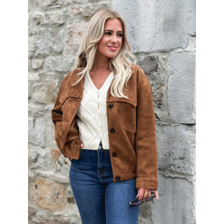 Veste en suédine Valeska - Camel