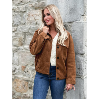 Veste en suédine Valeska - Camel