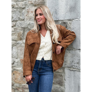 Veste en suédine Valeska - Camel