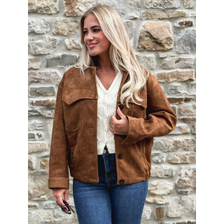 Veste en suédine Valeska - Camel