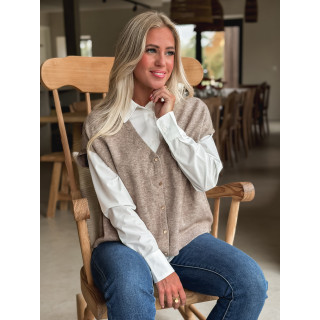 Gilet Gabbie - Taupe