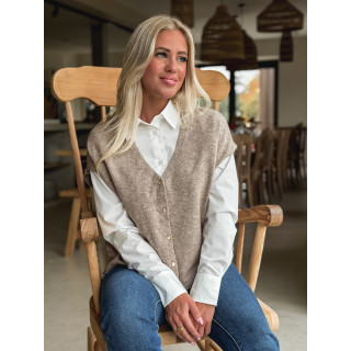 Gilet Gabbie - Taupe