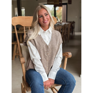 Gilet Gabbie - Taupe