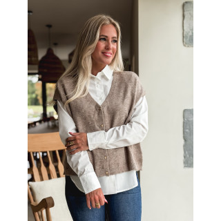 Gilet Gabbie - Taupe