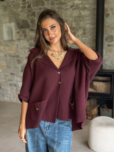 Gilet Despina - Bordeaux